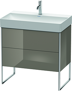 Duravit XSquare Waschtisch-Unterschrank XS444308989 78,4x49,1x46cm, 2 Auszüge, Flannel Grey hochglanz