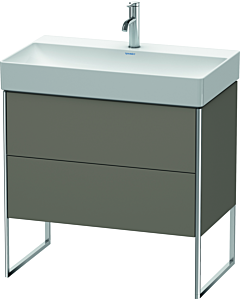 Duravit XSquare Waschtisch-Unterschrank XS444309090 78,4x49,1x46cm, 2 Auszüge, Flannel Grey seidenmatt