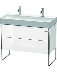 Duravit XSquare Waschtisch-Unterschrank XS444402222 98,4x49,1x46cm, 2 Auszüge, weiß hochglanz