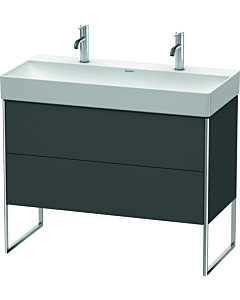 Duravit XSquare XS444404949 98,4x49,1x46cm, 2 tiroirs, Graphit mat