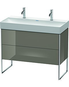Duravit XSquare Waschtisch-Unterschrank XS444408989 98,4x49,1x46cm, 2 Auszüge, Flannel Grey hochglanz