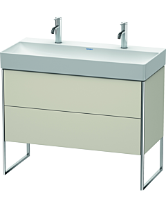 Duravit XSquare Waschtisch-Unterschrank XS444409191 98,4x49,1x46cm, 2 Auszüge, Taupe