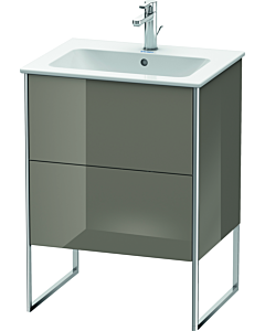 Duravit XSquare Duravit lavabo XS444508989 61x59,2x47,8cm, 2 tiroirs, Flannel Grey brillant