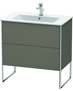 Duravit XSquare Waschtisch-Unterschrank XS444609090 81x59,2x47,8cm, 2 Auszüge, Flannel Grey seidenmatt