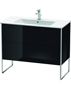 Duravit XSquare Waschtisch-Unterschrank XS444704040 101x59,2x47,8cm, 2 Auszüge, schwarz hochglanz