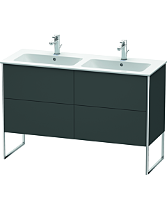 Duravit Meuble sous Duravit XSquare XS444904949 128x59,2x47,8cm, 4 tiroirs, graphite mat