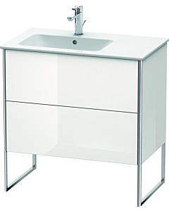 Duravit XSquare Waschtisch-Unterschrank XS445008585 81x59,2x47,8cm, 2 Auszüge, Becken links, weiß hochglanz