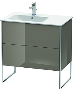 Duravit XSquare Duravit XSquare XS445008989 81x59,2x47,8cm, 2 pull-outs, basin left, Flannel Grey hochglanz
