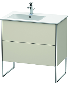 Duravit Meuble sous Duravit XSquare XS445009191 81x59,2x47,8cm, 2 tiroirs, lavabo gauche, taupe