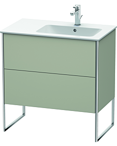 Duravit XSquare Waschtisch-Unterschrank XS445206060 81x59,2x47,8cm, 2 Auszüge, Becken rechts, Taupe seidenmatt
