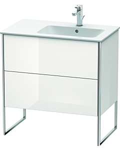 Duravit XSquare Waschtisch-Unterschrank XS445208585 81x59,2x47,8cm, 2 Auszüge, Becken rechts, weiß hochglanz