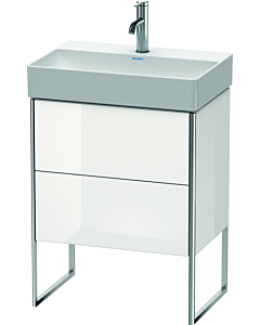Duravit XSquare Waschtisch-Unterschrank XS445308585 58,4x49,1x39cm, 2 Auszüge, weiß hochglanz