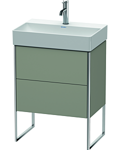 Duravit XSquare Duravit lavabo XS445309292 58,4x49,1x39cm, 2 tiroirs, satin gris pierre