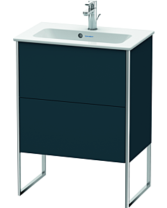 Duravit XSquare Waschtisch-Unterschrank XS445409898 61x59,2x38,8cm, 2 Auszüge, Nachtblau seidenmatt