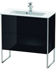 Duravit XSquare Waschtisch-Unterschrank XS445504040 81x59,2x38,8cm, 2 Auszüge, schwarz hochglanz