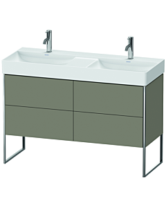 Duravit XSquare Waschtisch-Unterschrank XS445609292 118,4x73,1x46cm, 4 Auszüge, Steingrau seidenmatt