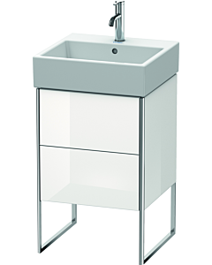 Duravit XSquare Meuble sous lavabo XS447202222 48,4x49,1x46cm, 2 tiroirs, blanc très brillant