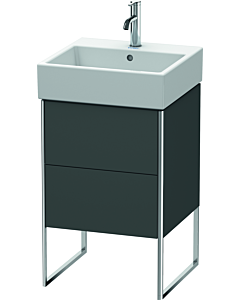Duravit XSquare Meuble sous lavabo XS447204949 48,4x49,1x46cm, 2 tiroirs, graphite mat