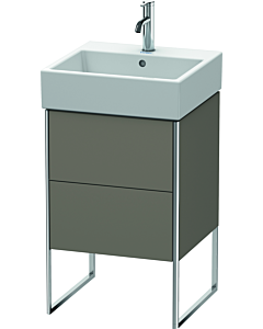 Duravit XSquare Waschtisch-Unterschrank XS447209090 48,4x49,1x46cm, 2 Auszüge, Flannel Grey seidenmatt