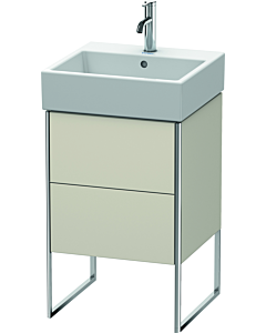 Duravit XSquare Meuble sous lavabo XS447209191 48,4x49,1x46cm, 2 rabattables, taupe