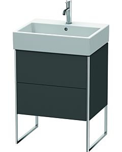 Duravit XSquare XS447304949 58,4x49,1x46cm, 2 tiroirs, Graphit mat