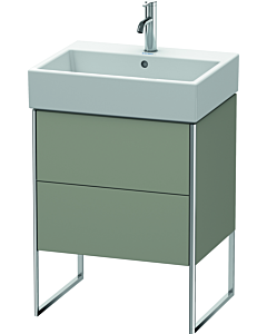 Duravit XSquare Waschtisch-Unterschrank XS447309292 58,4x49,1x46cm, 2 Auszüge, Steingrau seidenmatt