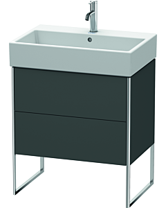 Duravit XSquare Waschtisch-Unterschrank XS447404949 68,4x49,1x46cm, 2 Auszüge, Graphit matt