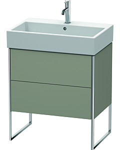 Duravit XSquare Waschtisch-Unterschrank XS447409292 68,4x49,1x46cm, 2 Auszüge, Steingrau seidenmatt