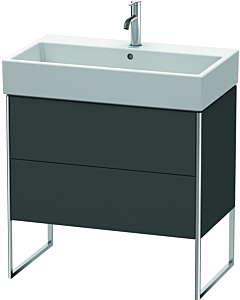 Duravit XSquare Waschtisch-Unterschrank XS447504949 78,4x49,1x46cm, 2 Auszüge, Graphit matt