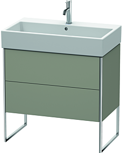 Duravit XSquare Waschtisch-Unterschrank XS447509292 78,4x49,1x46cm, 2 Auszüge, Steingrau seidenmatt