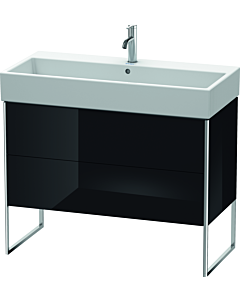 Duravit XSquare Waschtisch-Unterschrank XS447604040 98,4x49,1x46cm, 2 Auszüge, schwarz hochglanz