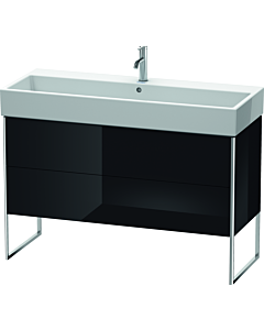 Duravit XSquare Waschtisch-Unterschrank XS447704040 118,4x49,1x46cm, 2 Auszüge, schwarz hochglanz