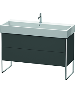 Duravit XSquare XS447704949 118,4x49,1x46cm, 2 tiroirs, Graphit mat