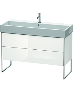 Duravit XSquare XS447708585 118,4x49,1x46cm, 2 tiroirs, blanc brillant