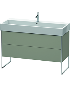 Duravit XSquare Waschtisch-Unterschrank XS447709292 118,4x49,1x46cm, 2 Auszüge, Steingrau seidenmatt