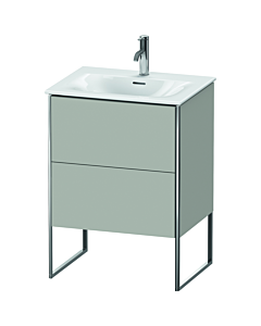 Duravit XSquare Waschtisch-Unterschrank XS452200707 61x84x47,8cm, Betongrau matt, 2 Auszüge