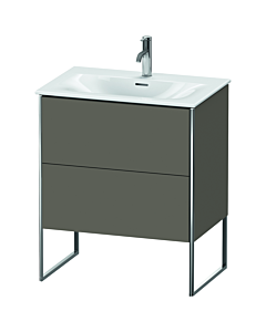 Duravit XSquare Waschtisch-Unterschrank XS452309090 71x84x47,8cm, Flannel Grey seidenmatt, 2 Auszüge