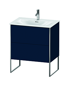 Duravit XSquare Waschtisch-Unterschrank XS452309898 71x84x47,8cm, Nachtblau seidenmatt, 2 Auszüge