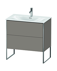 Duravit XSquare Meuble sous lavabo XS452404343 81x84x47,8cm, mat en basalte, 2 tiroirs