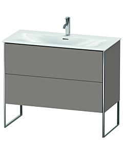 Duravit XSquare Waschtisch-Unterschrank XS452504343 101x84x47,8cm, Basalt matt, 2 Auszüge