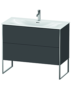 Duravit XSquare Meuble sous lavabo XS452504949 101x84x47,8cm, graphite mat, 2 tiroirs