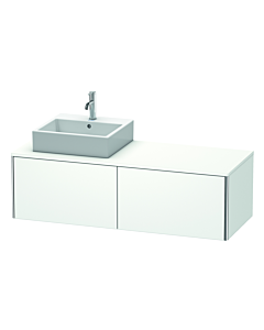 Duravit XSquare Waschtisch-Unterschrank XS4903L1818 140x40x54,8cm, 2 Auszüge, links, weiß matt
