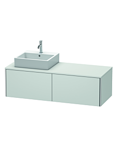 Duravit XSquare Meuble sous lavabo XS4903L3636 140x40x54,8cm, 2 tiroirs, gauche, blanc