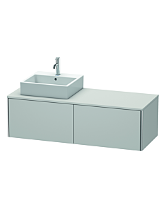 Duravit XSquare Waschtisch-Unterschrank XS4903L3939 140x40x54,8cm, 2 Auszüge, links, Nordic weiß seidenmatt