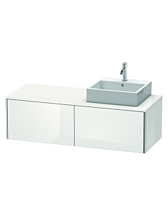 Duravit XSquare Duravit XS4903R8585 140x40x54.8cm, 2 tiroirs, droite, blanc brillant