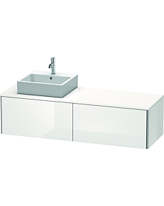 Duravit XSquare Meuble sous lavabo XS4904L2222 160x40x54,8cm, 2 tiroirs, gauche, blanc très brillant