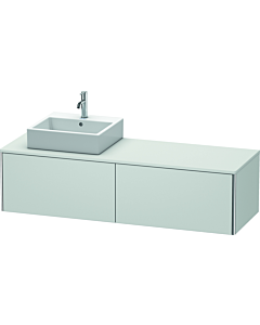 Duravit XSquare Meuble sous lavabo XS4904L3636 160x40x54,8cm, 2 tiroirs, gauche, blanc