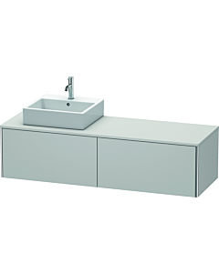 Duravit XSquare Waschtisch-Unterschrank XS4904L3939 160x40x54,8cm, 2 Auszüge, links, Nordic weiß seidenmatt