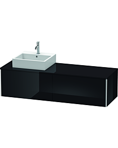 Duravit XSquare Waschtisch-Unterschrank XS4904L4040 160x40x54,8cm, 2 Auszüge, links, schwarz hochglanz