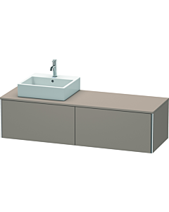 Duravit XSquare Waschtisch-Unterschrank XS4904L4343 160x40x54,8cm, 2 Auszüge, links, Basalt matt